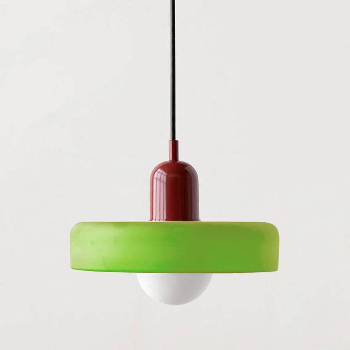 Glazen ColorLoop hanglamp: moderne Bauhaus stijl, perfect als sfeerverlichting binnen.