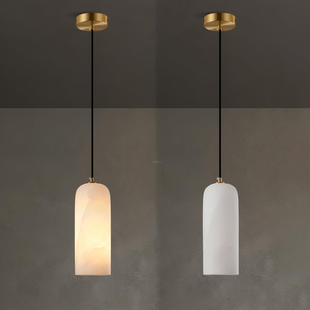 Elegante albasten hanglamp, sfeervolle verlichting voor uw luxe interieur.