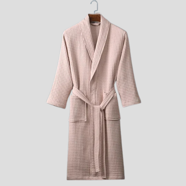 Unisex katoenen badjas voor optimaal comfort thuis, zacht en absorberend. Ideaal om te relaxen.