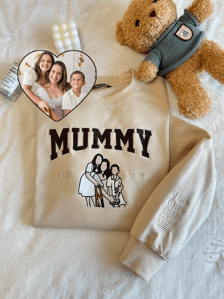DadStitch kleding: gepersonaliseerde hoodie met geborduurde foto, hét unieke cadeau voor elke vader.