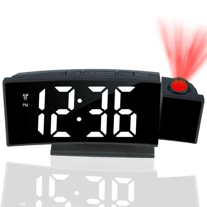 Wekker met comfortabele snoozefunctie; zachtjes wakker worden dankzij instelbare alarmtonen.