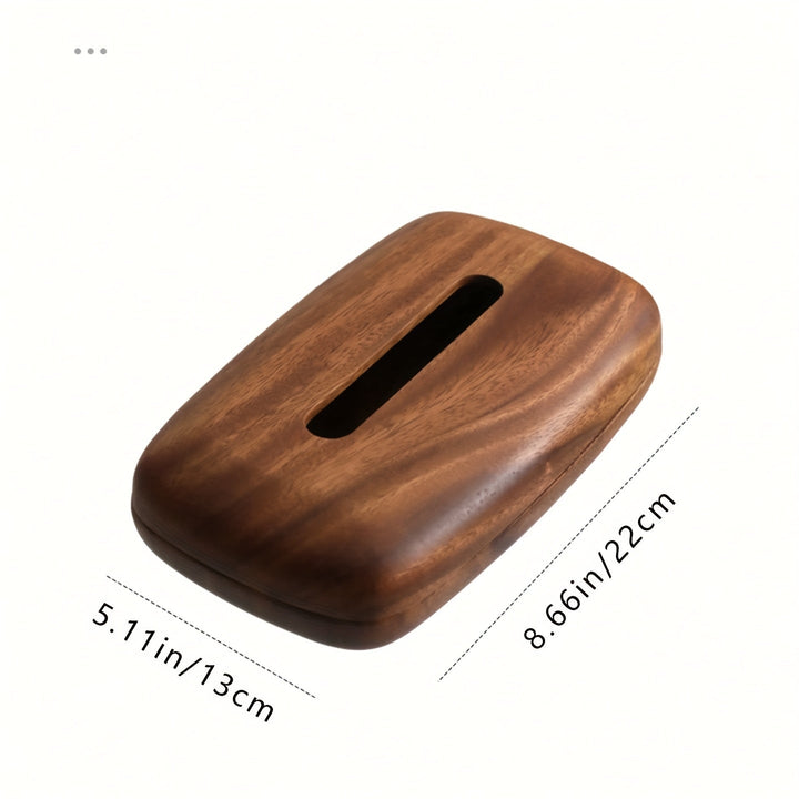 Walnoten tissuebox houder: een stijlvolle, praktische oplossing voor tissues in elk interieur. Houten design.