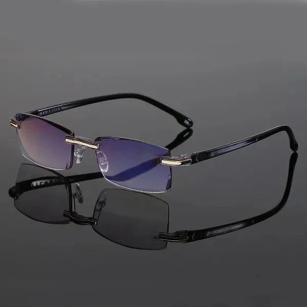 Unisex multifocale leesbril met blauw licht filter, onverwoestbaar en lichtgewicht voor optimaal leesgemak.