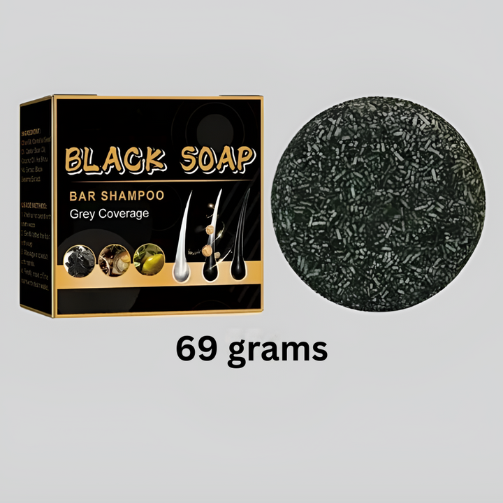 Natuurlijke vaste shampoo bar 69g voor verhelderend wit haar. Plasticvrij, duurzame haarverzorging.