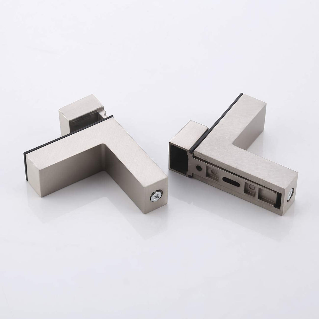 Elegante metalen plank klem voor badkamerplanken; creëer extra opbergruimte met deze verstelbare wandbevestiging.