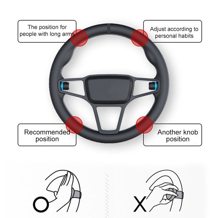 Universele stuurhulpknop 360° voor auto's. Optimaliseert manoeuvreerbaarheid en stuurprecisie.