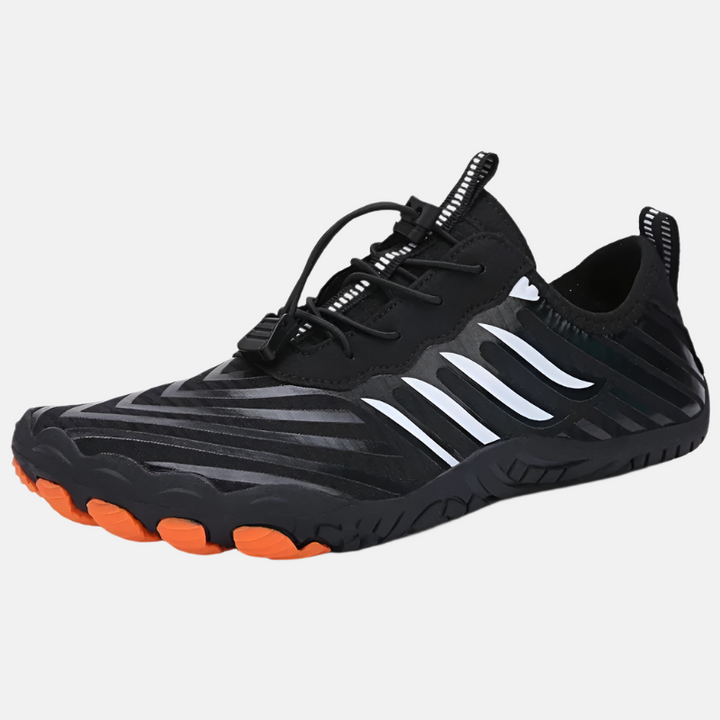 Comfortabele heren waterschoenen met vijf tenen, gemaakt van ademend materiaal voor ultiem draagcomfort.