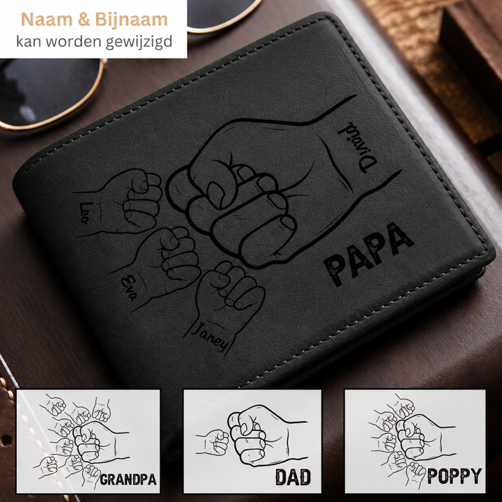 Leren heren portemonnee van premium kwaliteit, ideaal als gepersonaliseerd cadeau voor hem.