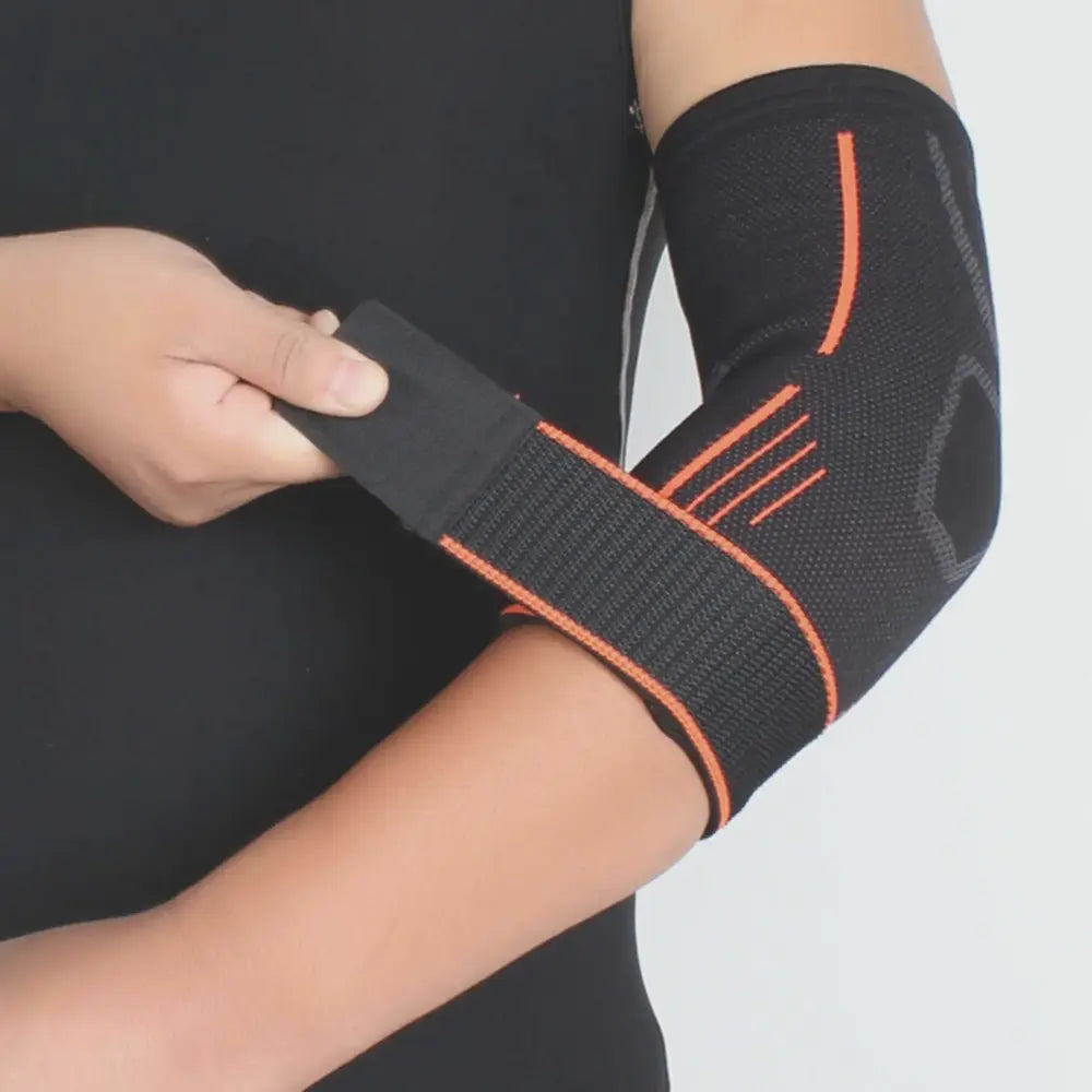 Comfortabele compressie elleboogbrace met gewrichtsontlasting. Biedt sportondersteuning & blessurepreventie, universeel.