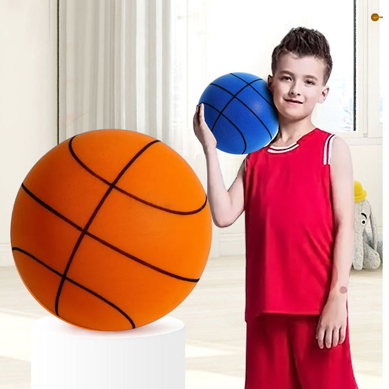 Geruisloze basketbal Silento voor kinderen, gemaakt van zacht PU-schuim voor stil binnen spelen.