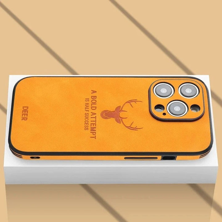 Veltro hertenleren Apple iPhone hoes. Zachte voering en perfecte pasvorm.