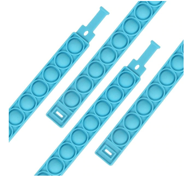 Praktische friemelspeelgoed armband. Deze sensorische polsband van siliconen helpt bij concentratie.