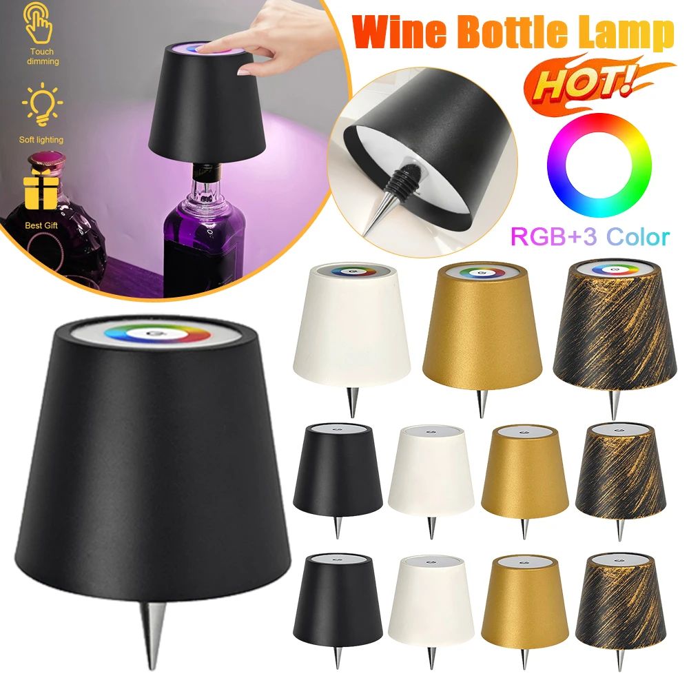 Draadloze LED fleslamp met warm licht, dimbaar, creëert feestelijke sfeer op elke gelegenheid.
