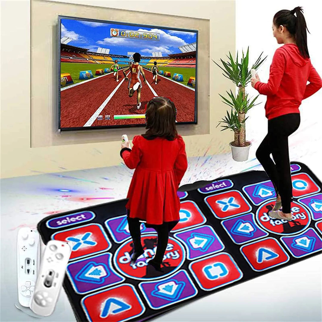 Dubbele dansmat voor fitness en gaming, ideaal voor interactief familieplezier en workouts.