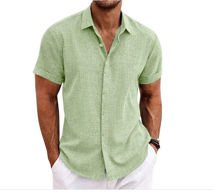Ontspannen heren zomershirt met korte mouw. Ademend en comfortabel, ideaal voor een relaxte look.