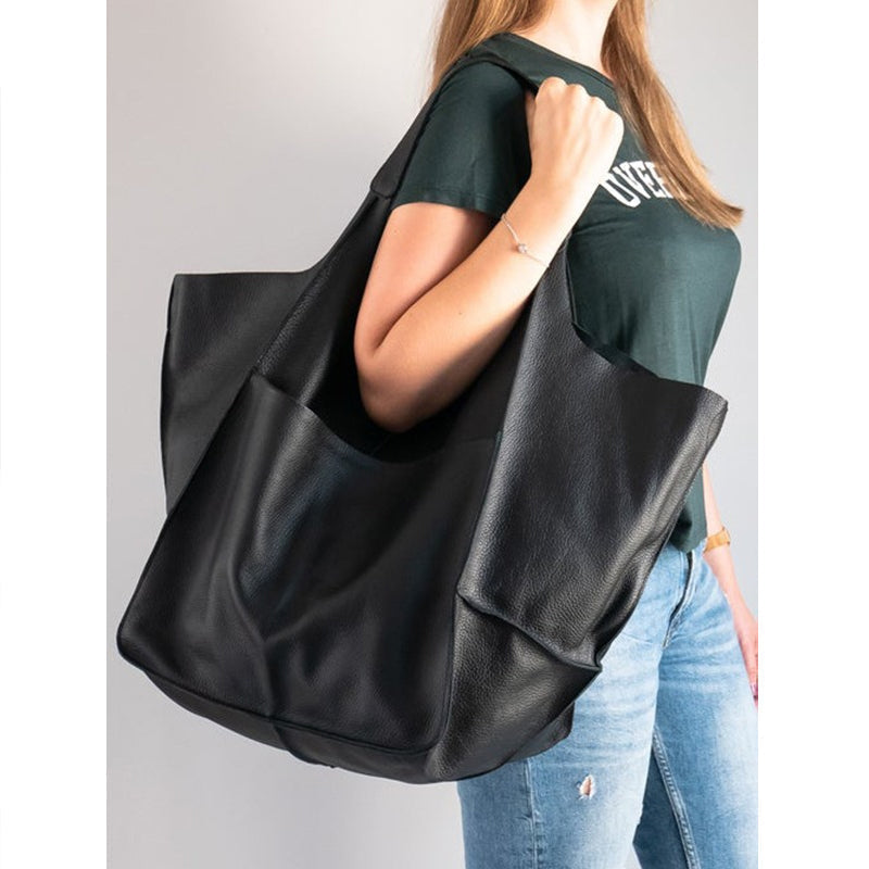 Handige oversized handtas voor dames, vintage uitstraling, geschikt voor dagelijks gebruik.