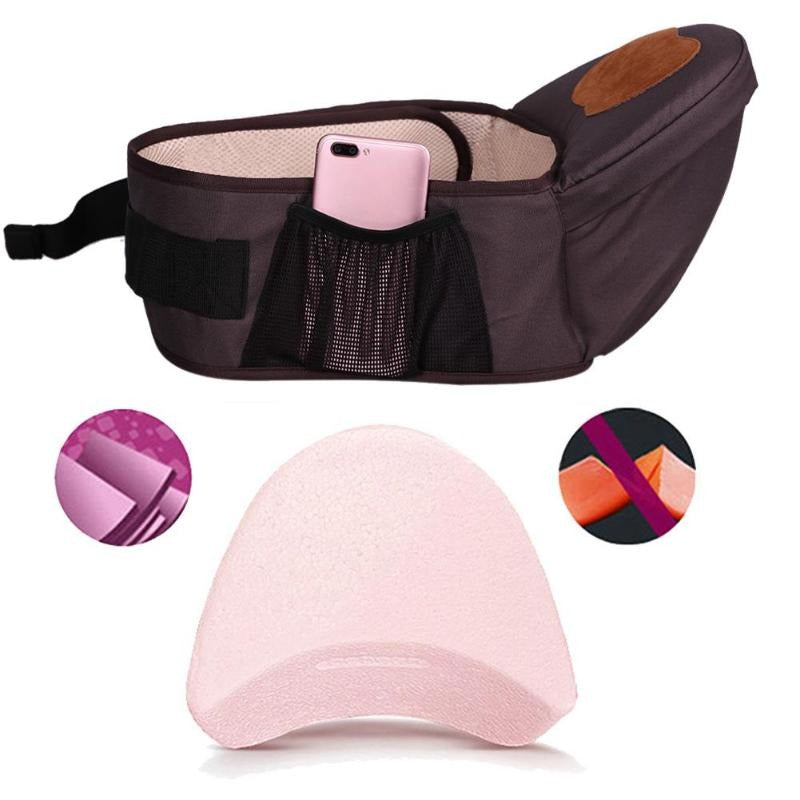 De verstelbare banden van de baby heupdrager zorgen voor een perfecte pasvorm en draagcomfort.