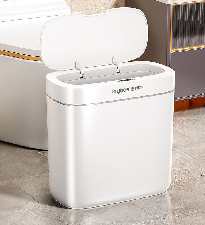Waterdichte automatische sensor afvalemmer 12L, slank design. Perfect voor badkamer en vochtige ruimtes, contactloos.