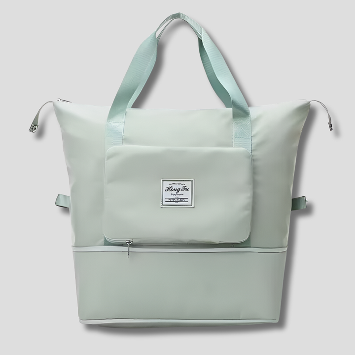 Flexibele opvouwbare weekendtas, ideaal als handbagage of extra reispartner voor onverwachte aankopen.
