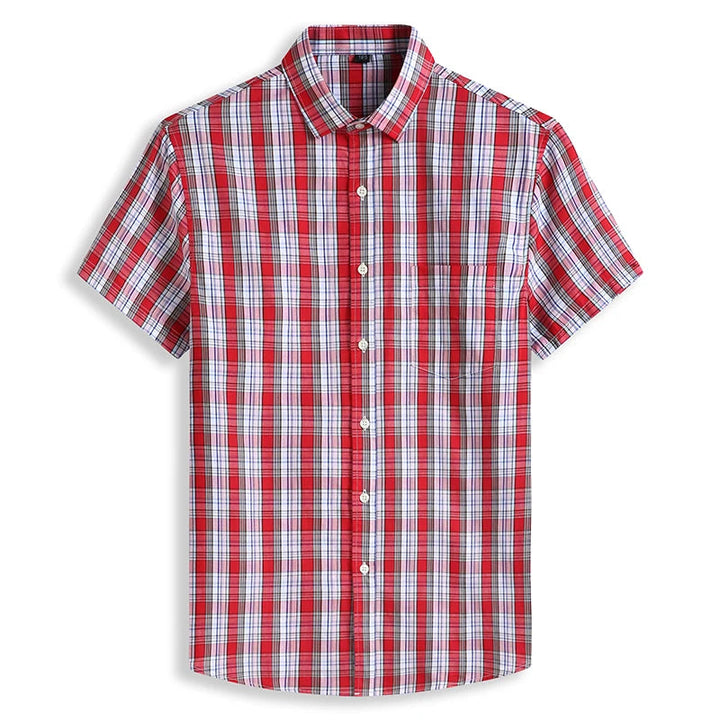 Trendy heren plus size overhemd, korte mouwen, comfortabele fit voor grote maten, ideaal voor dagelijks gebruik.