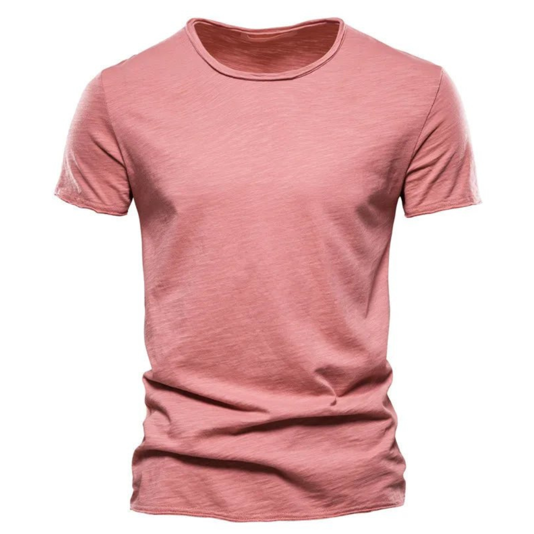 Casual heren t-shirt met ronde hals voor mannen, comfortabel en ideaal voor dagelijkse zomermode.