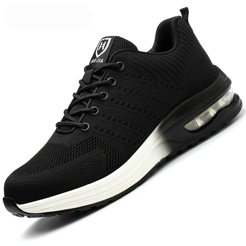 Lichtgewicht veiligheidsschoenen, geschikt voor heren en dames, met antislipzool en stalen neus voor extra bescherming.