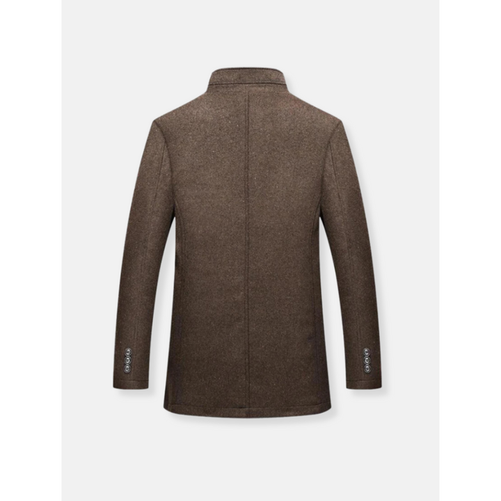 Warme en elegante Heren Winterjas Jules, bruin, essentieel voor herfst en winter, ideaal als zakelijke of casual jas.
