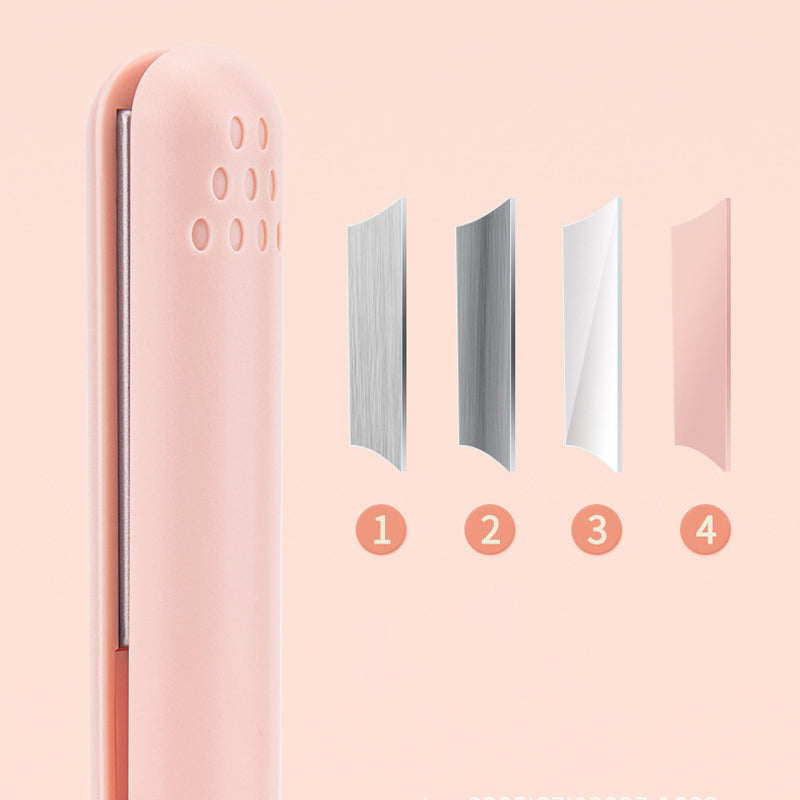 Dames mini haarstyling tool: Lina 2-in-1 krultang en stijltang voor reisgebruik.