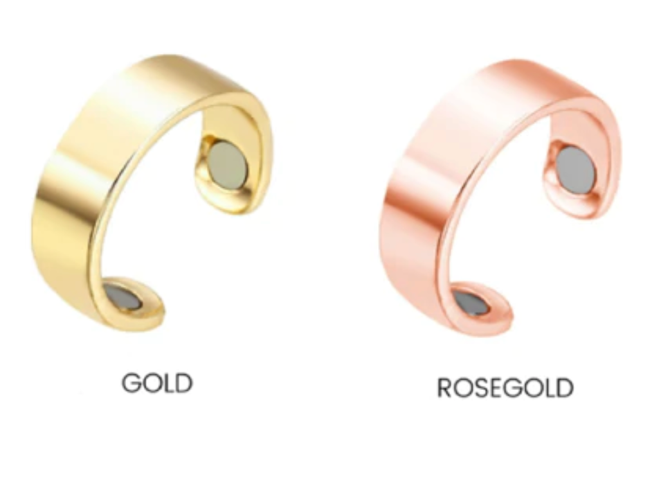 Magnetische unisex ring: helpt zwelling verminderen en bevordert lymfedrainage & ontgifting.