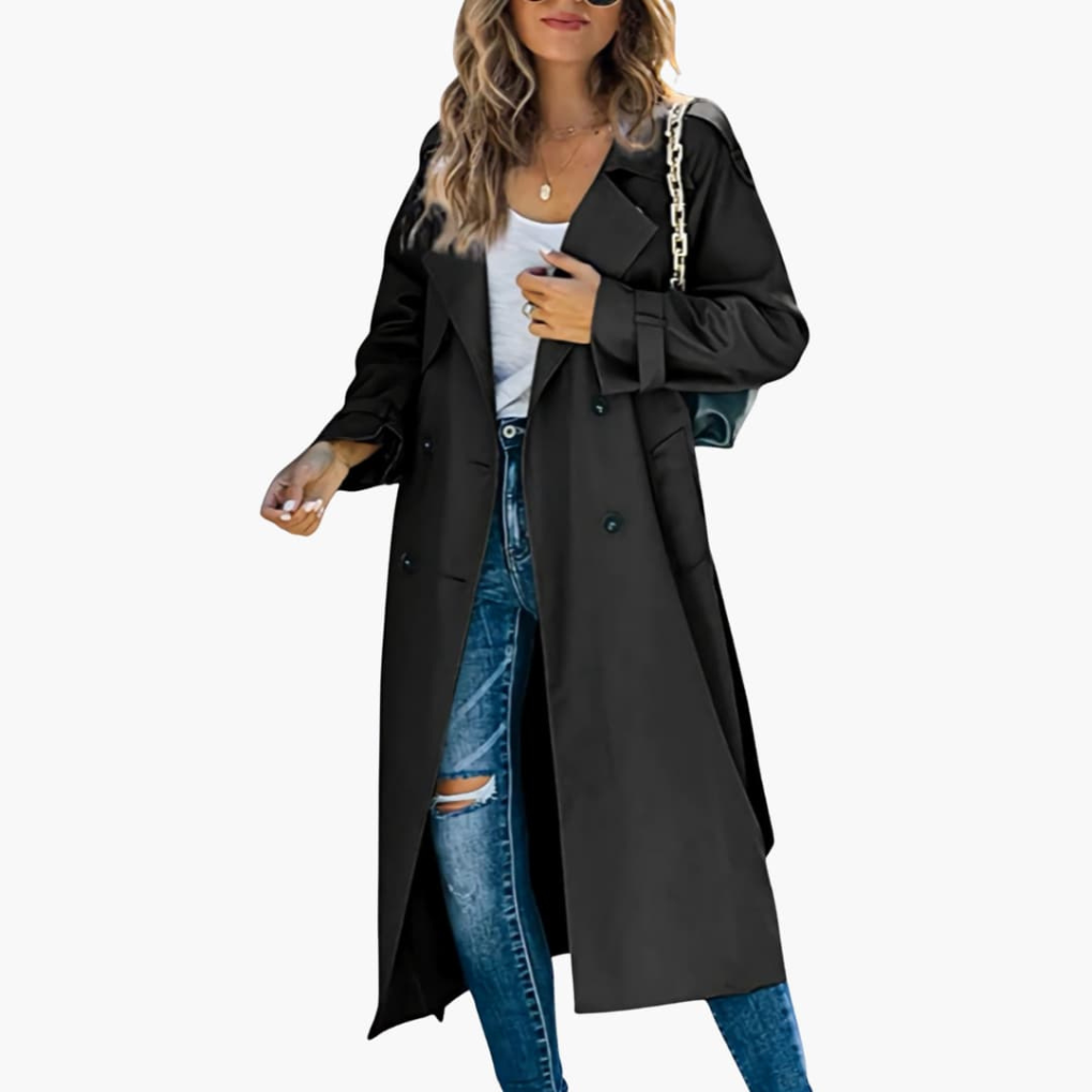 Nieuwe elegante dames trenchcoat, veelzijdig en stijlvol met knoopsluiting. Een tijdloze klassieker.