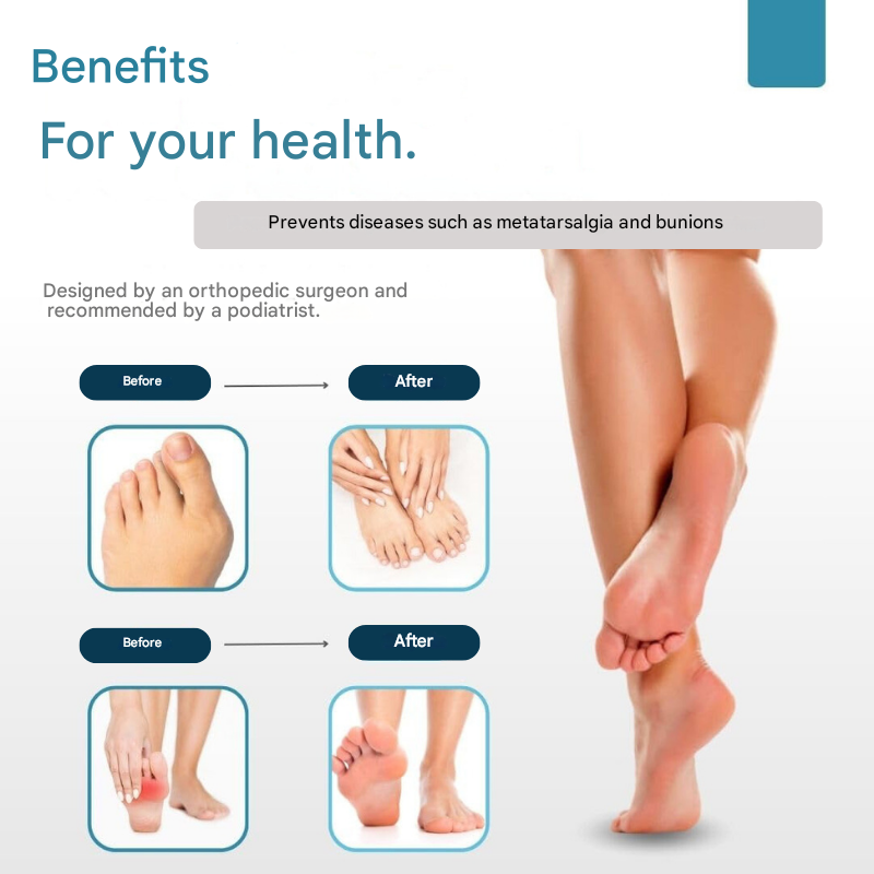 Podiora therapeutische teenenspreiders met kussenpads, bieden optimale ondersteuning bij plantar fasciitis.