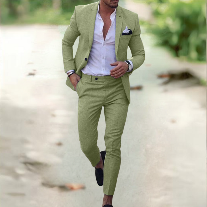 Elegant slim fit pak voor heren, ideaal voor bruiloften, gala's en andere formele gelegenheden.