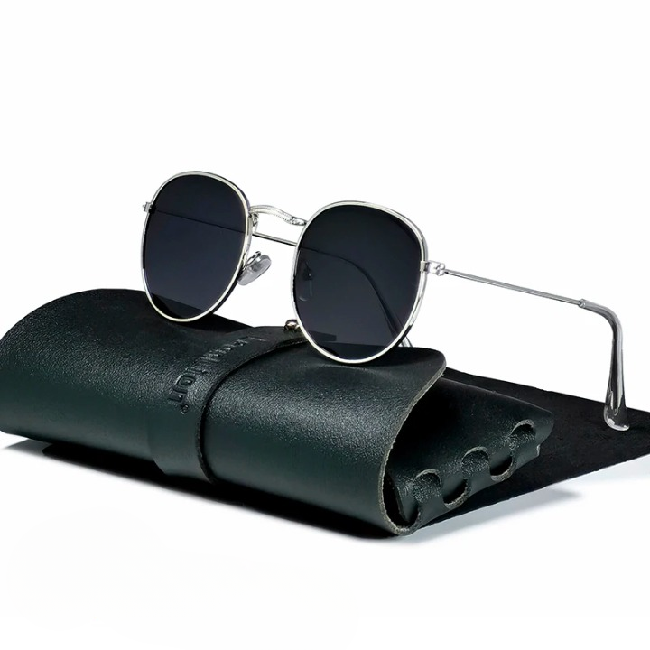 Klassieke heren ronde zonnebril in retro stijl, essentieel accessoire voor een stijlvolle uitstraling.
