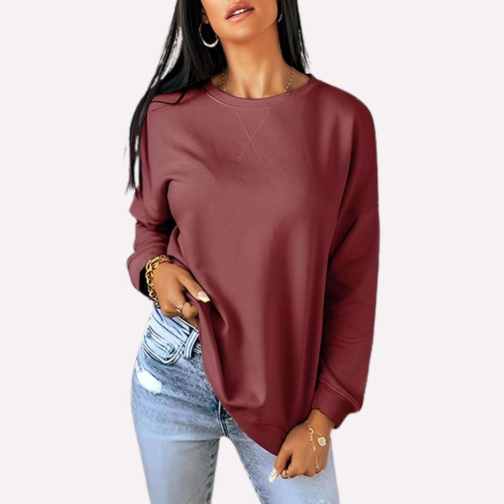 Stijlvolle casual dames sweatshirt, perfect voor een relaxte maar modieuze look.