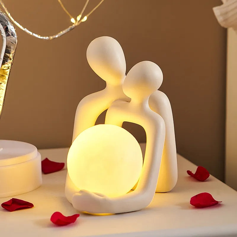 Uniek design keramisch sfeerlicht LunaGlow, artistieke lamp voor sfeervolle ambiance en interieur.