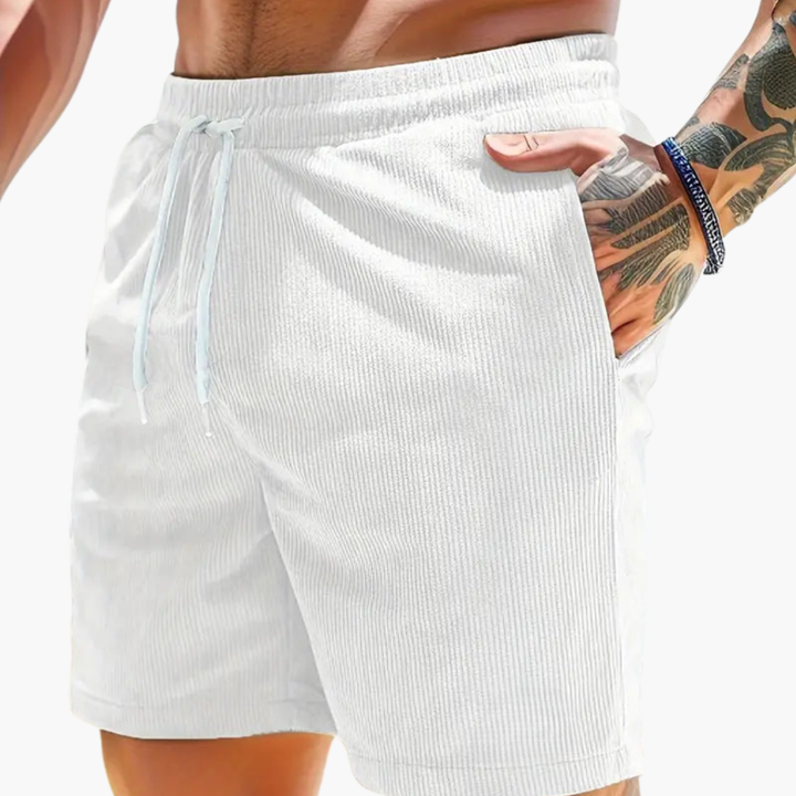 Comfortabele heren zomer shorts met verstelbare taille en relaxte pasvorm, perfect als strandkleding.