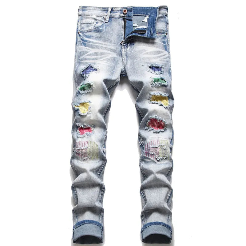 Jaxon gescheurde herenjeans met vintage look, perfect voor straatstijl. Comfortabel en trendy voor elke gelegenheid.