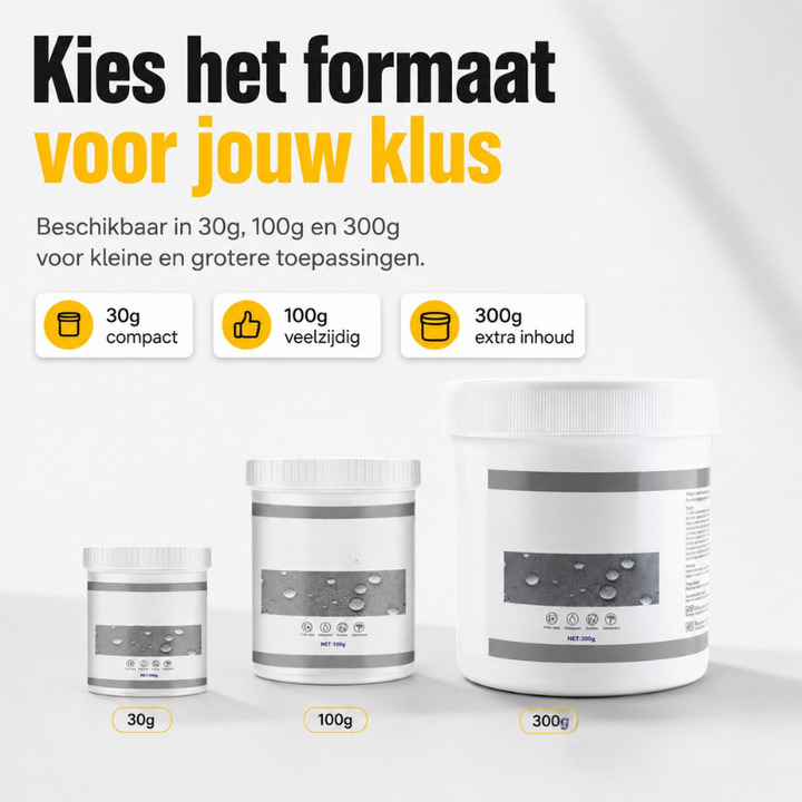 Transparante rubberpasta: de oplossing voor waterdichte afdichting en bescherming in huis.