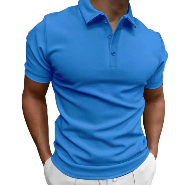 Ademende heren polo slim fit met anti-pilling stof. Biedt ultiem comfort voor casual dagen en zomerse activiteiten.
