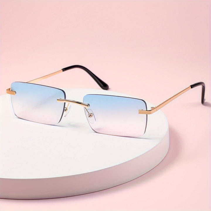 Comfortabele heren zonnebril zonder frame, biedt optimale UV-bescherming. Ideaal voor modebewuste mannen.