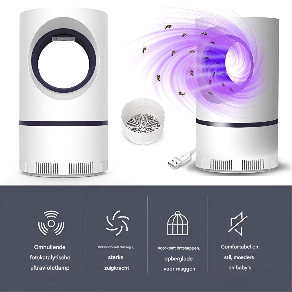 Krachtige elektrische muggenval en vliegendoder met UV-licht trekt insecten aan en elimineert ze efficiënt.