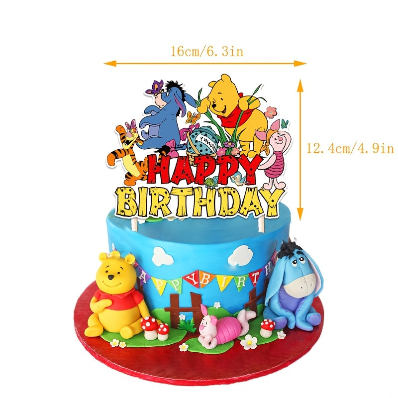 Vrolijke Winnie de Poeh decoratie set voor kinderfeestjes met Eeyore, Teigetje. Inclusief slingers, ballonnen.