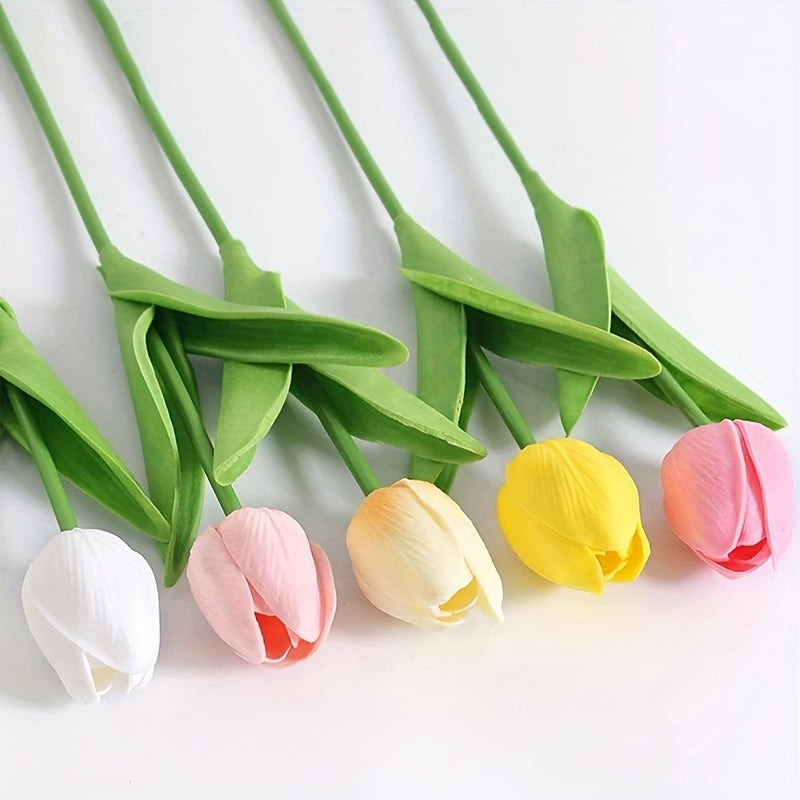 Duurzame kunst tulpen die jarenlang meegaan, ideaal voor zorgeloze en blijvende decoratie.