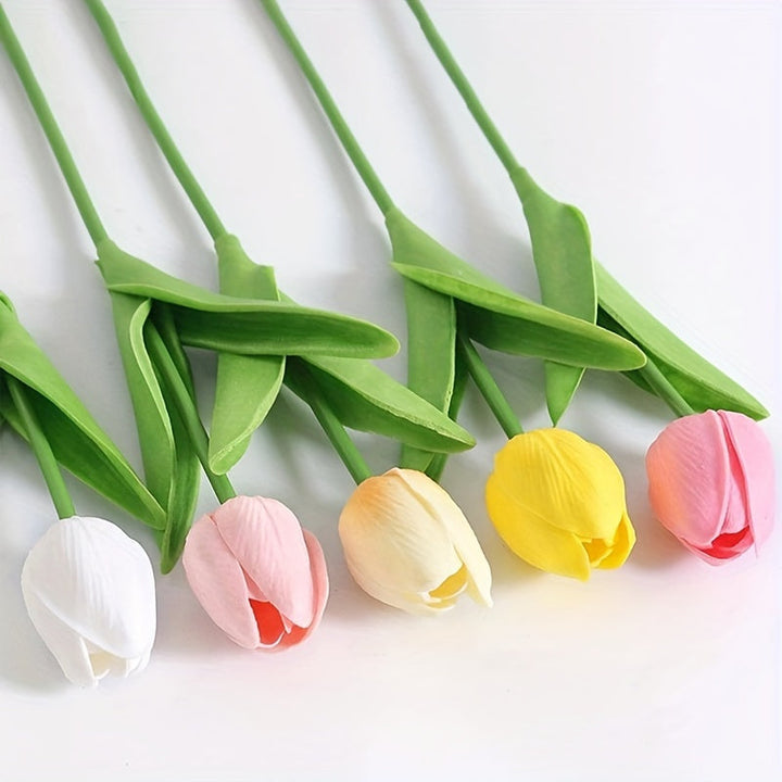 Duurzame kunst tulpen die jarenlang meegaan, ideaal voor zorgeloze en blijvende decoratie.