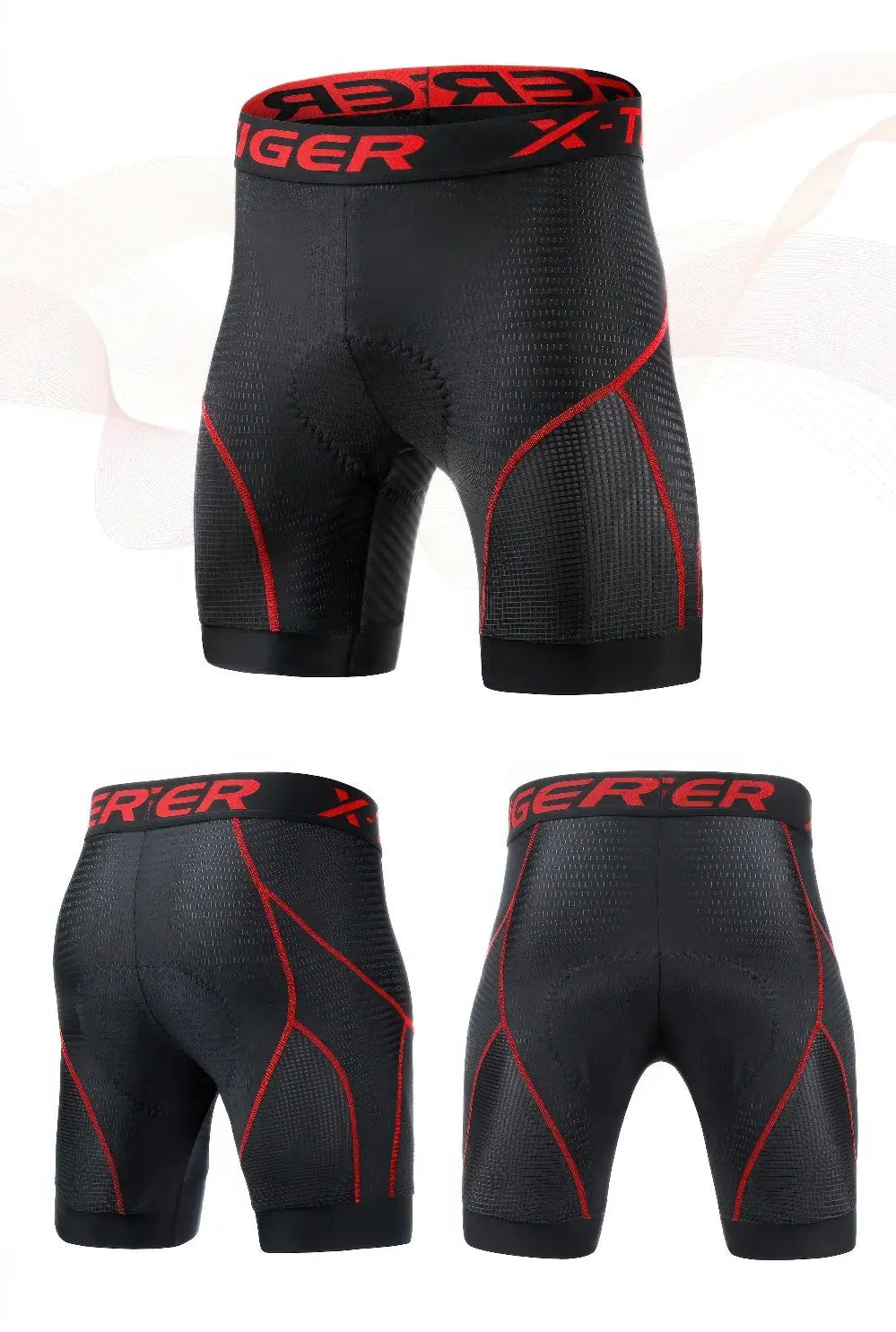 Man fietst met blauwe, schokabsorberende herenfietsbroek. Optimale fietskleding voor comfort en prestaties in de zomer.