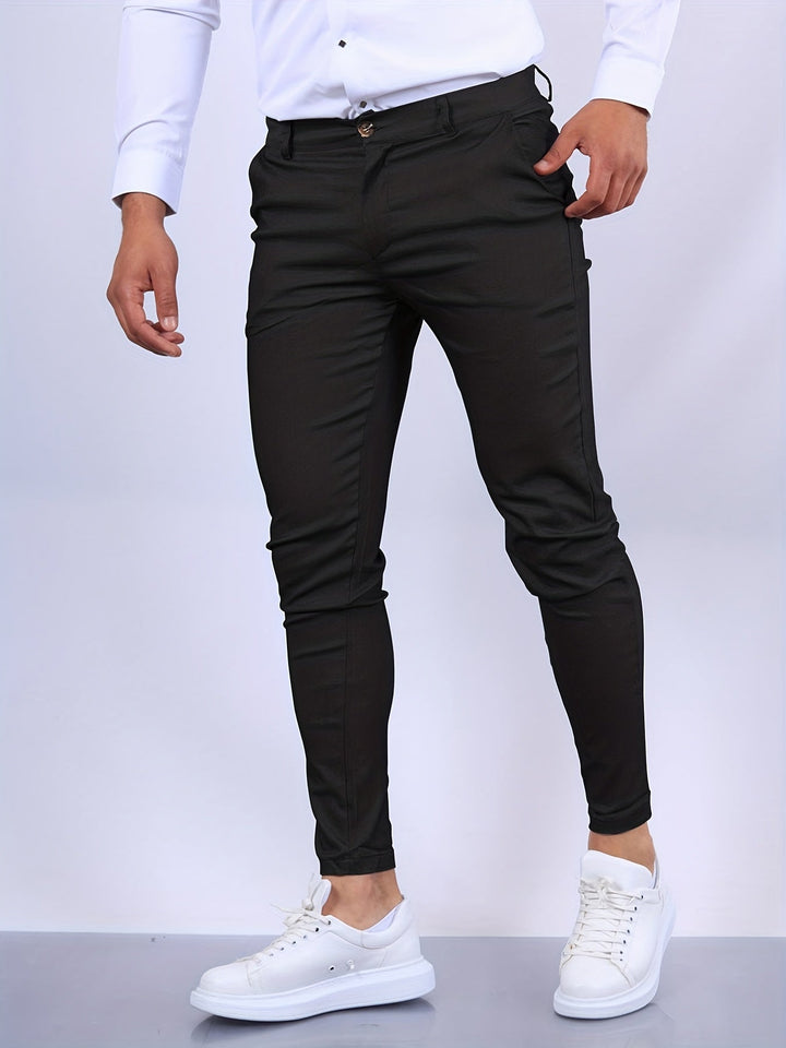 Slimfit mannen stretchbroek, optimale bewegingsvrijheid en een stijlvolle, comfortabele pasvorm.