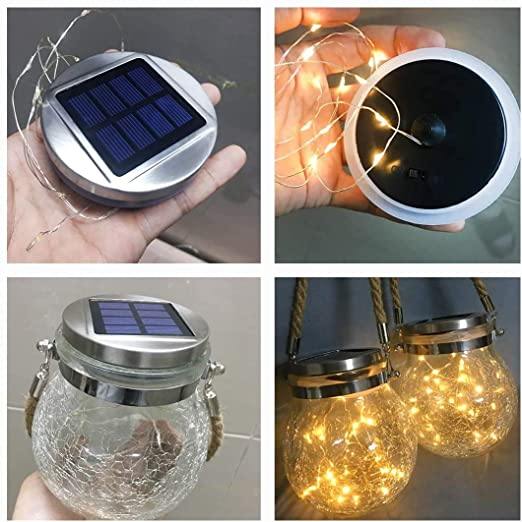 Veelzijdige Lunara solar weckpotlamp met LED; perfecte buitenverlichting en decoratie voor tuin, terras, balkon.