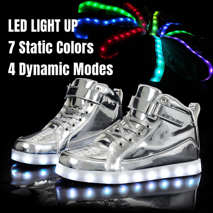 Moderne LumaBoost LED schoenen met oplaadbare verlichting, trendy en veelzijdig voor elke gelegenheid.
