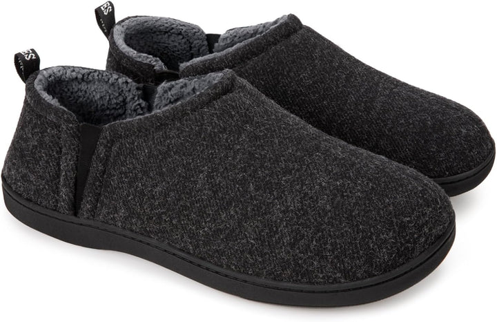 Heren pantoffels Noah, casual en warm, met antislipzool voor thuisgebruik.