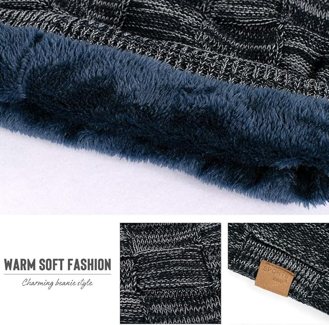 Essentiële Luca gebreide wintermuts, comfortabele slouchy beanie voor koude temperaturen.